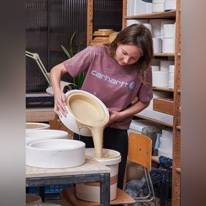 Carhartt Loose Fit Logo Raisin Heather Short Sleeve Shirt